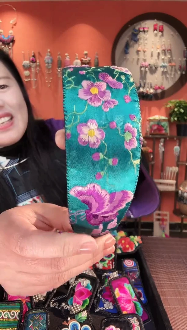 织绣手工苗绣刺绣首饰888发箍