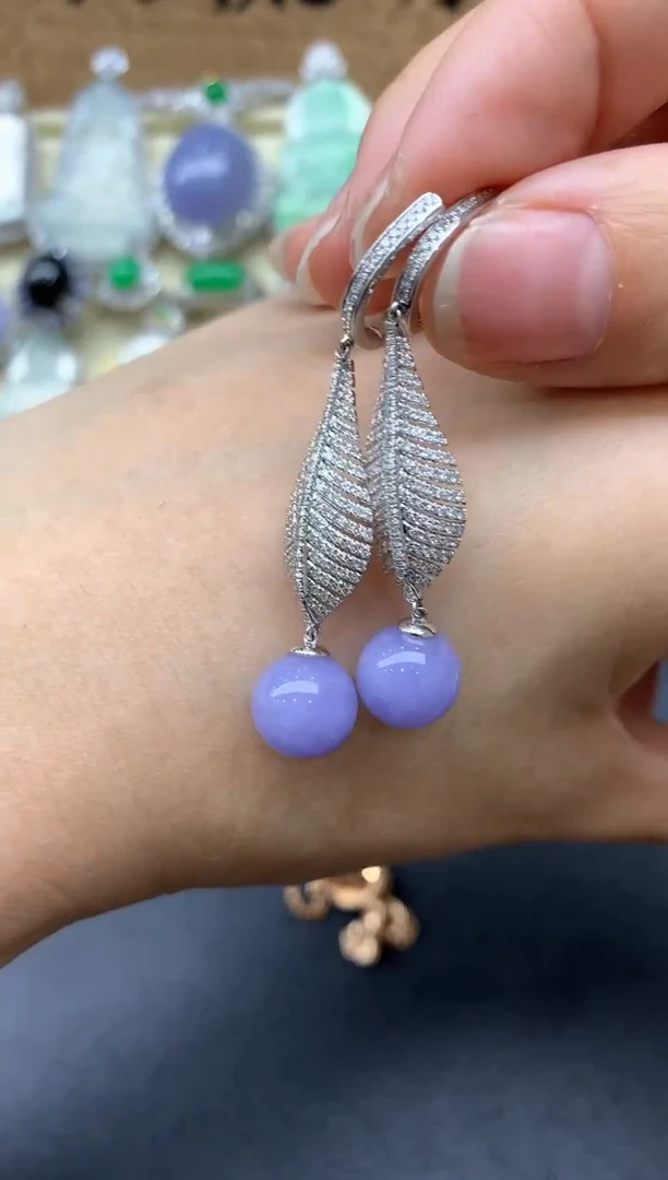 【闪购商品】翡翠耳饰18K金镶嵌525-中国好珍宝