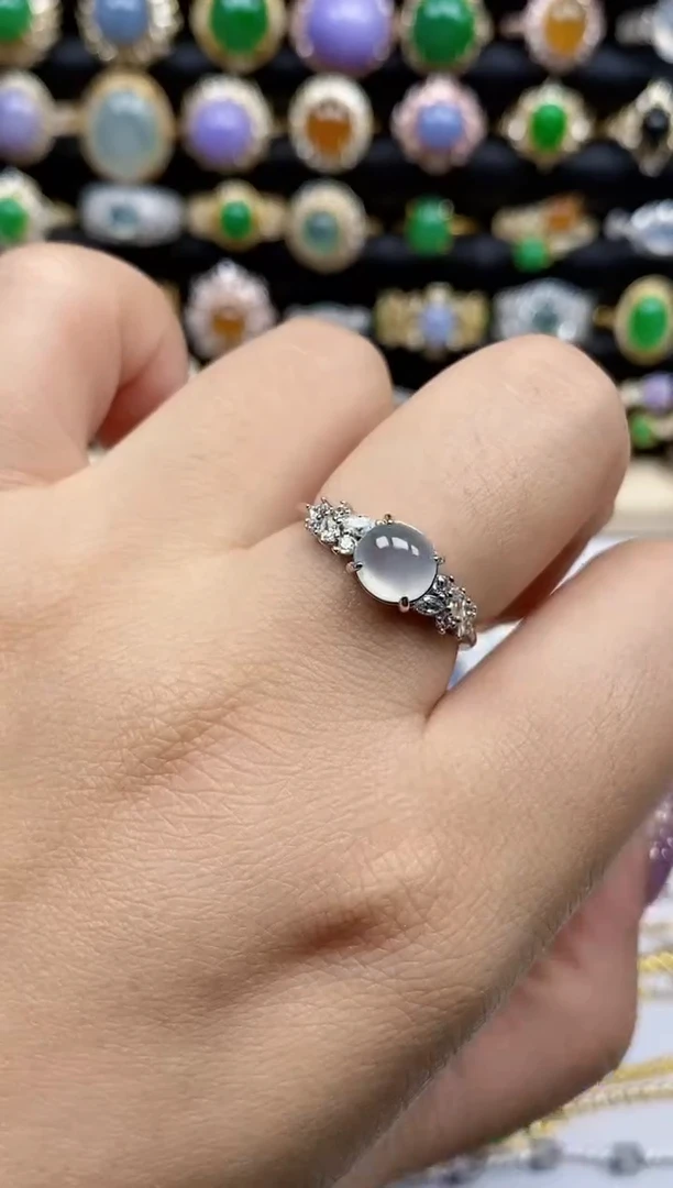 银S925镶嵌戒指翡翠325