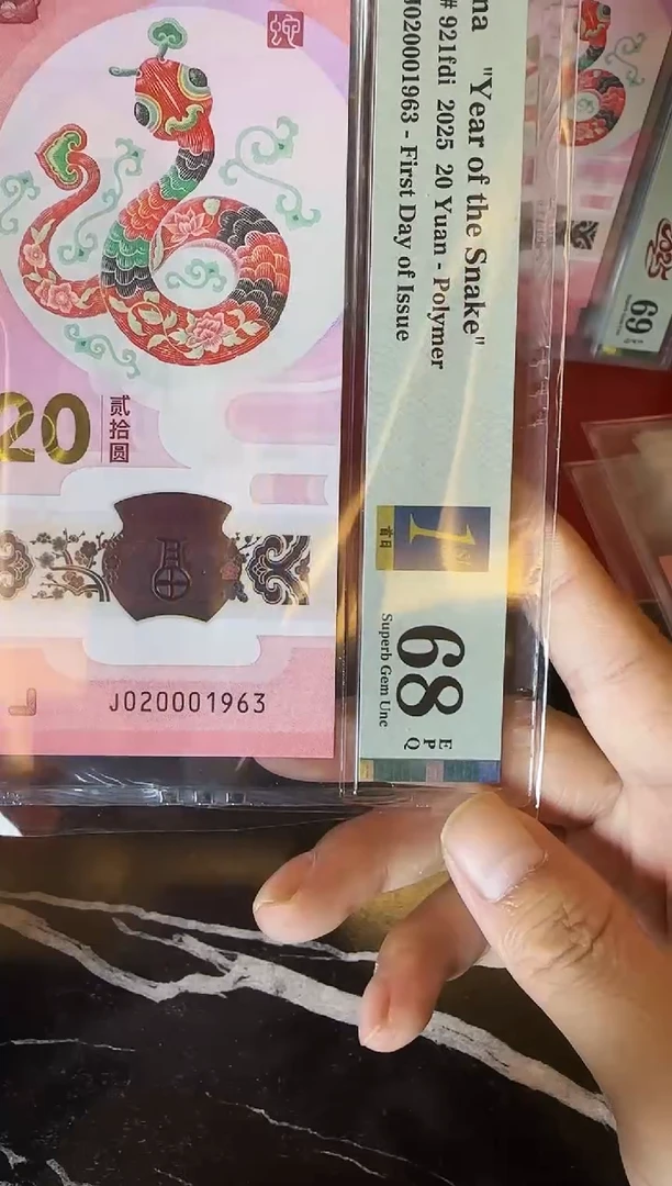 塑料2025 蛇钞 单张  020001963