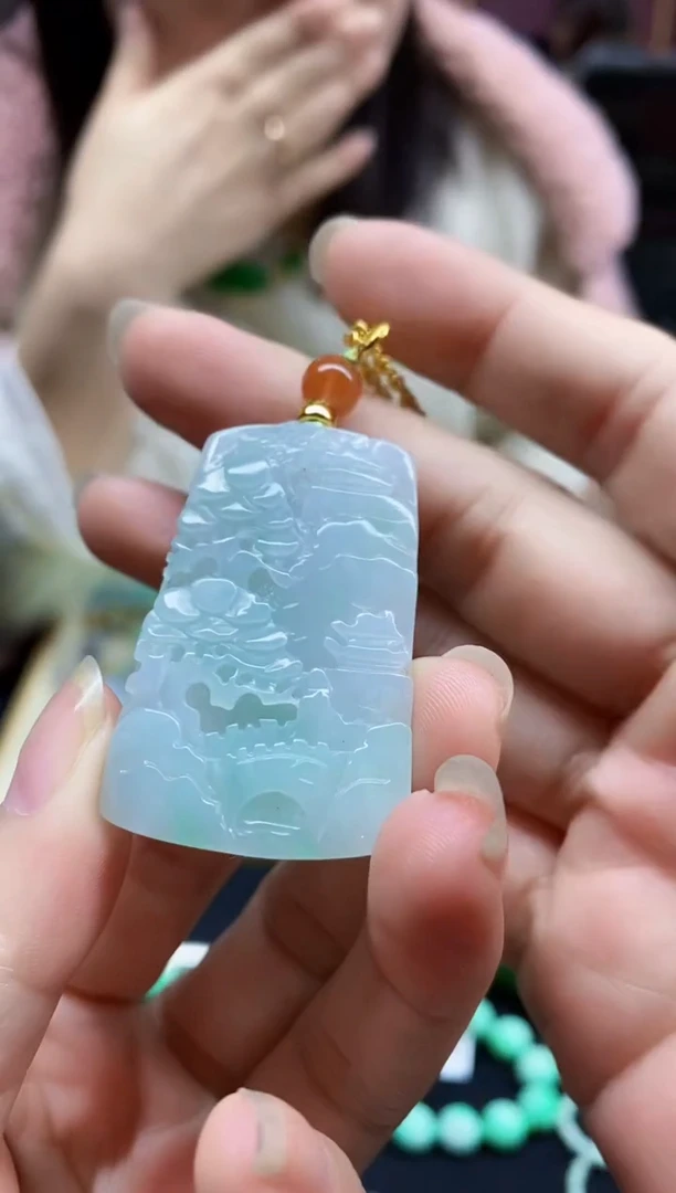 颈饰未镶嵌翡翠吊坠-123