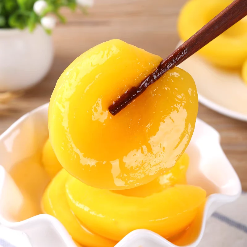 黄桃糖水罐头酸甜可口