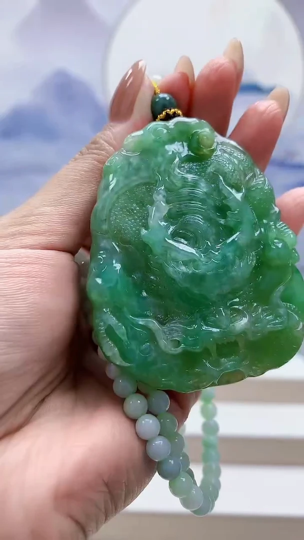 未镶嵌定制翡翠4812MM-毛货挂件75