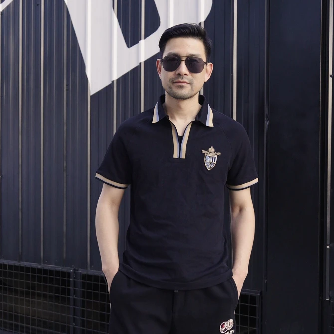 新款夏季夏装男生男士t恤白色翻领短袖Polo衫高端欧货帅气上衣