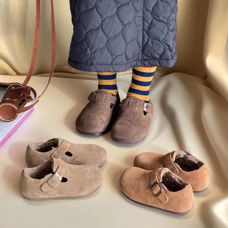 女车缝线韩版冬季皮革拼接棉鞋防滑秋冬季卡通毛毛鞋