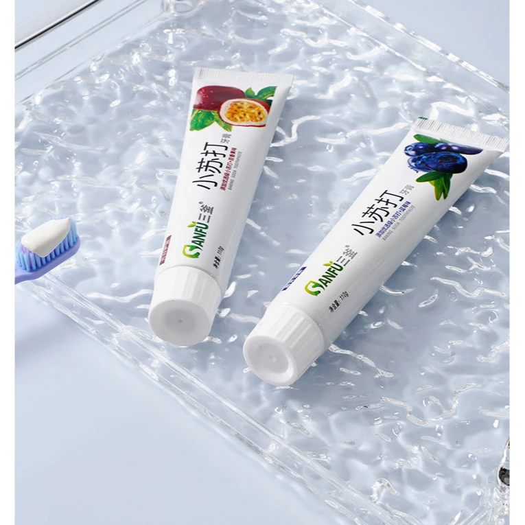 三赠品 水果味小苏打牙膏蓝莓百香果味清洁口腔清新口气护龈健齿