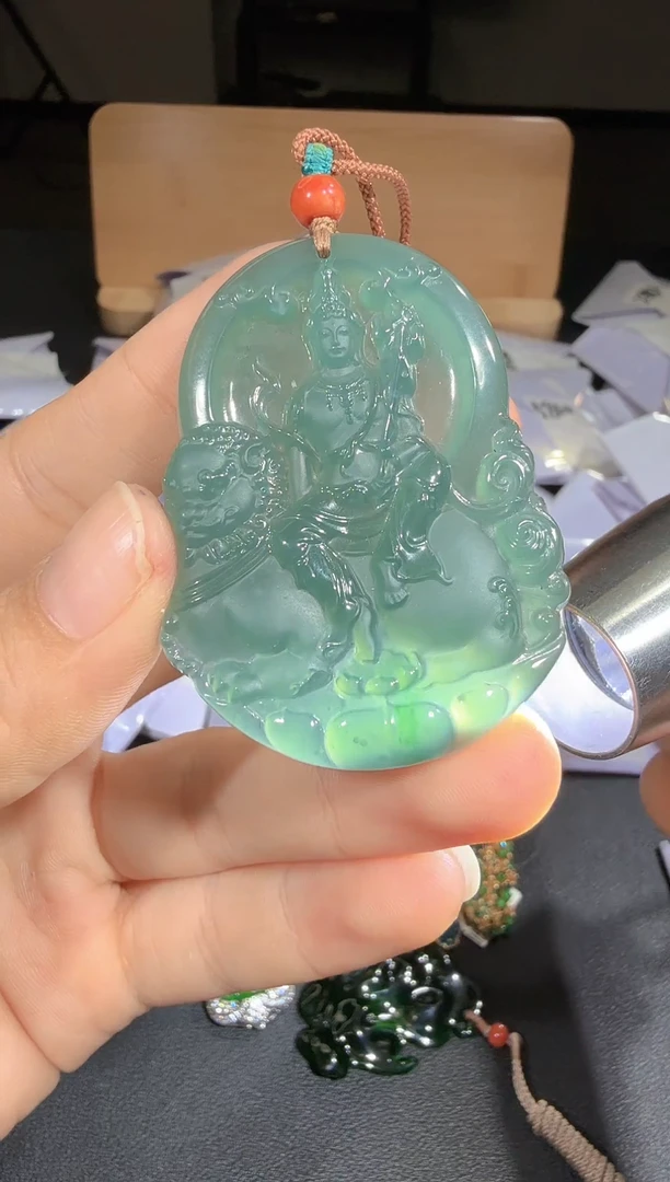 吊坠(不含链)未镶嵌翡翠文殊