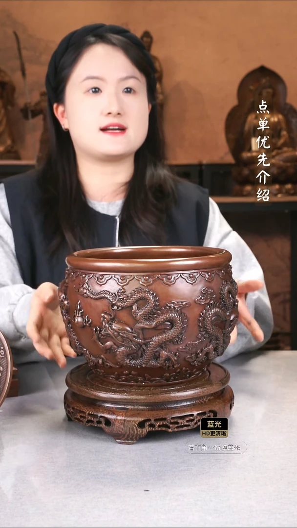 有机玻璃阿***乐紫铜材质  五龙大缸