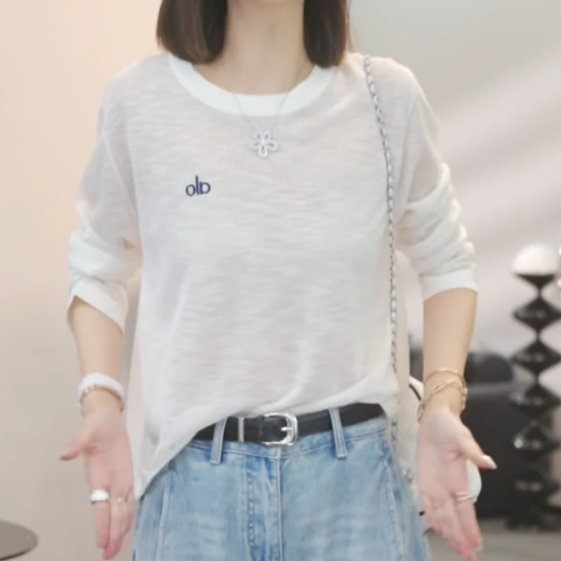 【呼吸色卡】2025夏季新款设计感超薄冰凉针织上衣LK2504211