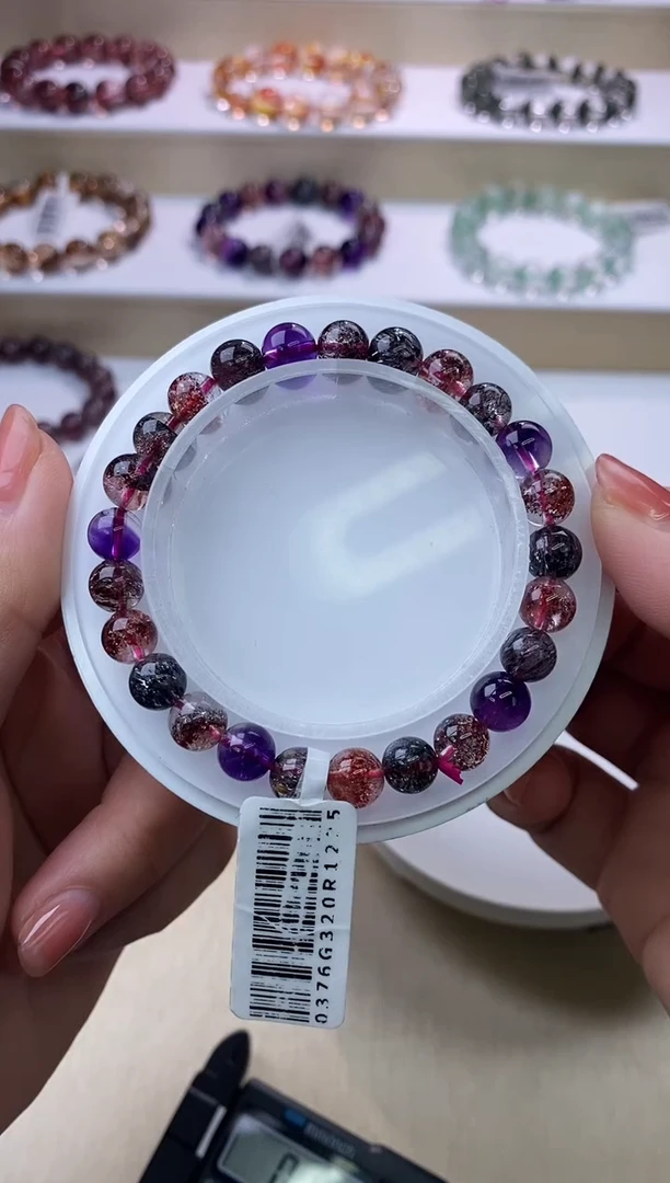 【闪购商品】水晶手链未镶嵌黑加仑超七7m+