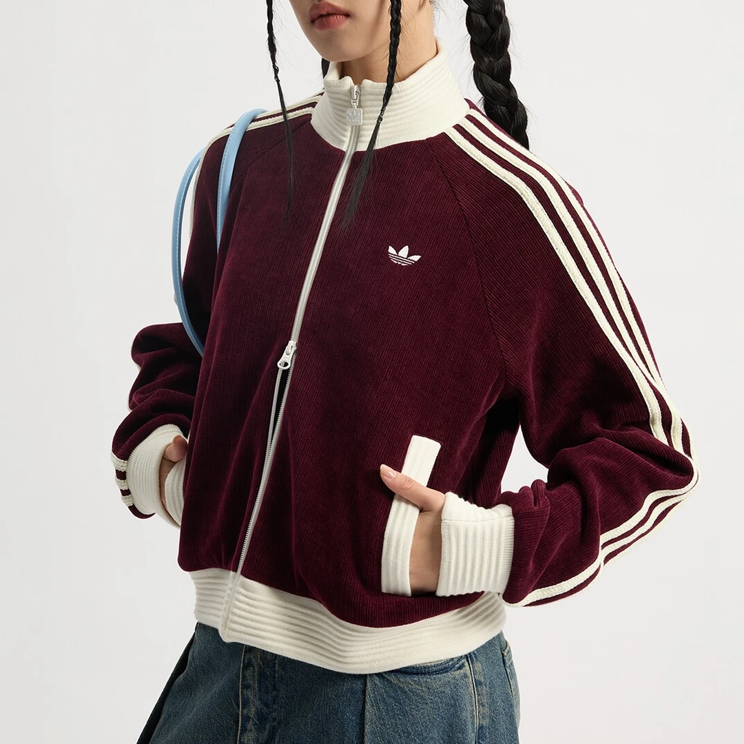 adidas/阿迪达斯女子VELOUR KNIT TT休闲针织运动宽松外套KS0400