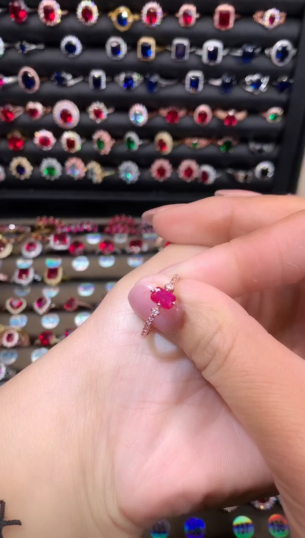 【闪购商品】红宝石戒指银S925镶嵌46