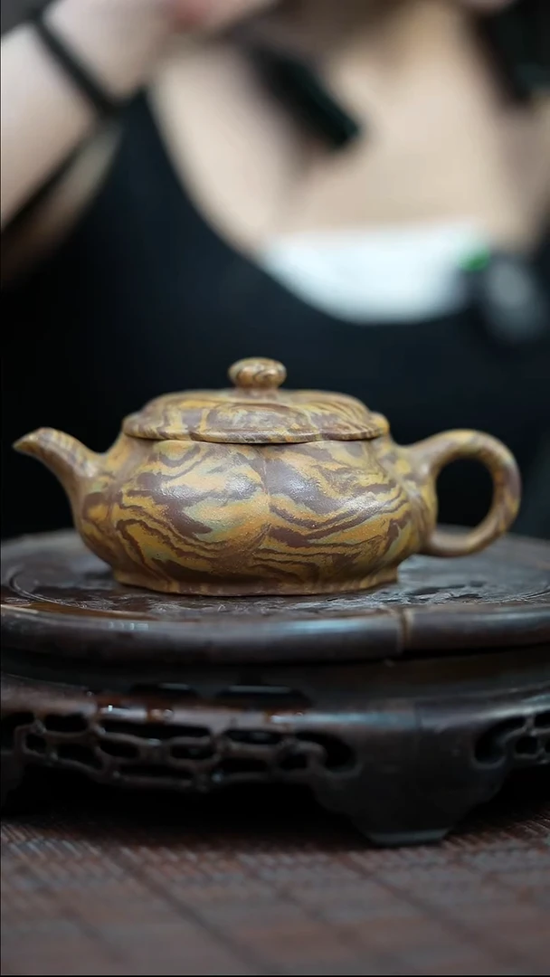 茶壶紫砂宜兴紫砂岁颐传砂原矿全手5