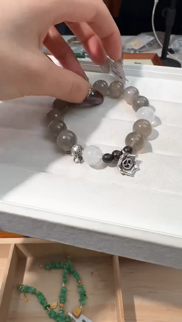 【闪购商品】长石手链银S925镶嵌银月设计款