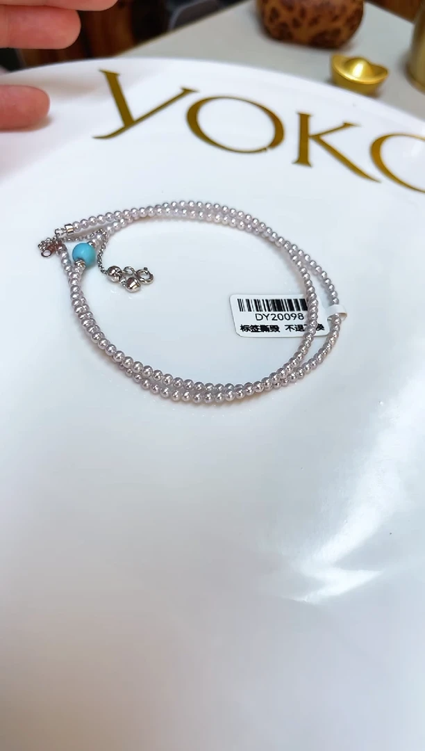 颈饰银S925镶嵌淡水珍珠2-3mm