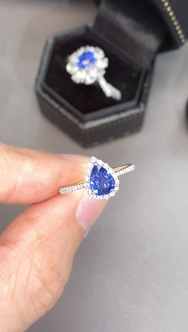 蓝宝石戒指18K金镶嵌【闪购】1.04ct/七天鉴赏