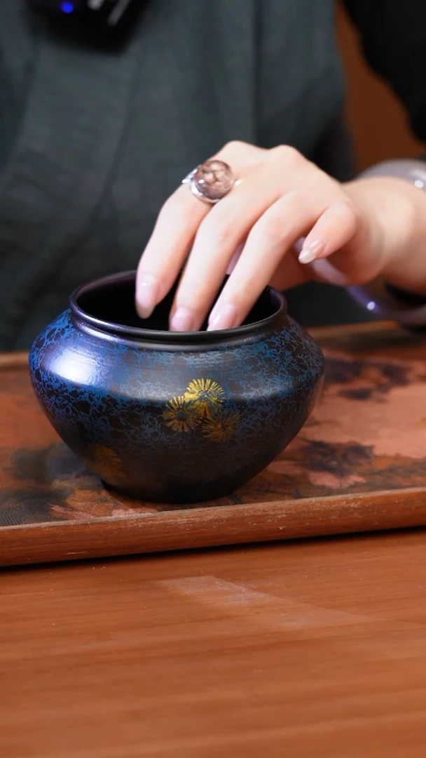 【闪购商品】老铁漆器建水/蝉翼纹蓝金