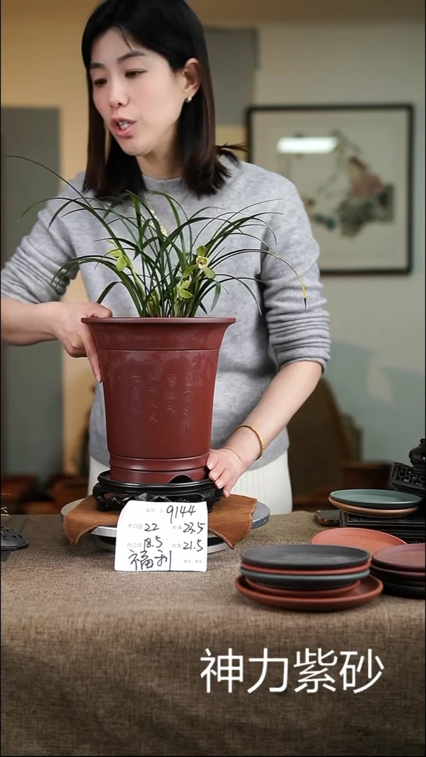 【闪购商品】紫砂花盆紫砂花盆9144