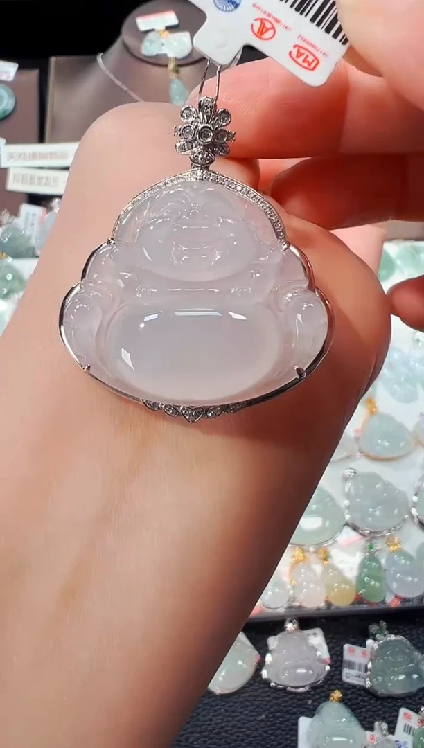【闪购商品】翡翠吊坠(不含链)18K金镶嵌佛公吊坠707