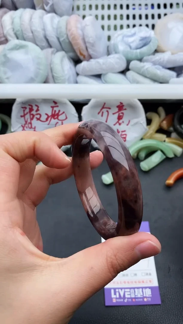 未镶嵌手镯石英质玉瑕疵433+56.6