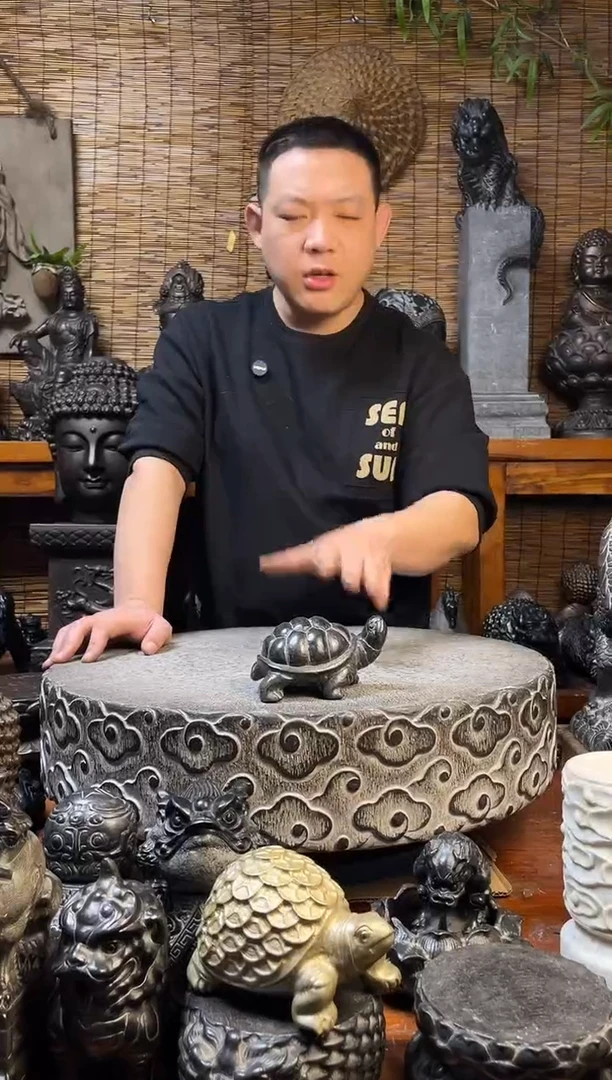 石材13小草龟天然青石雕刻
