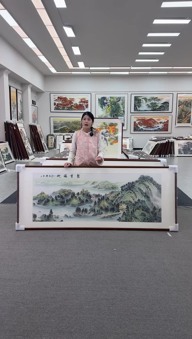 国画手绘 219*88 聚宝福地