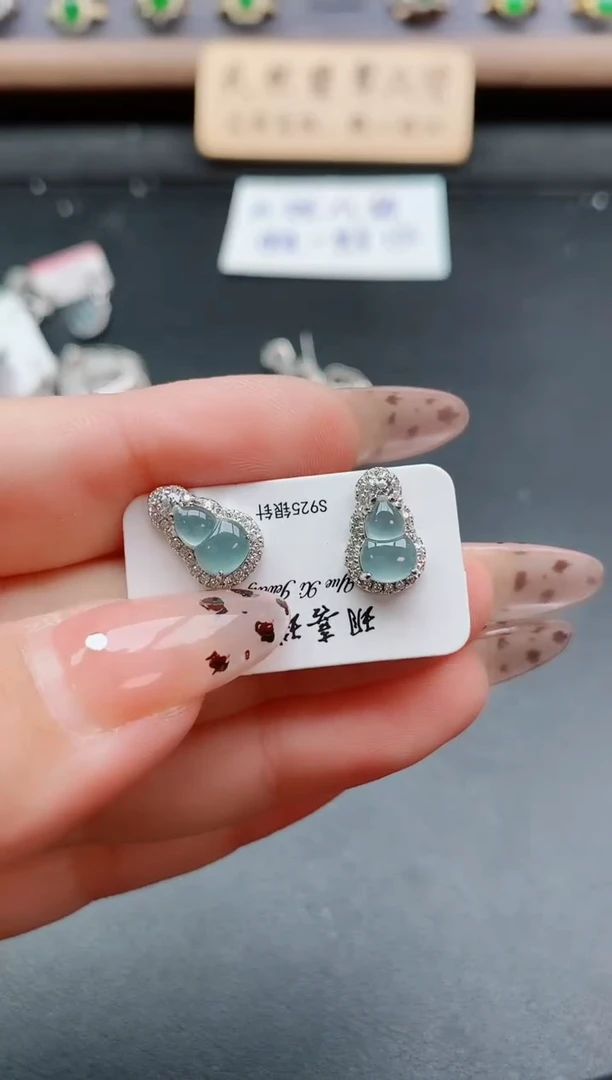 银S925镶嵌戒指翡翠1