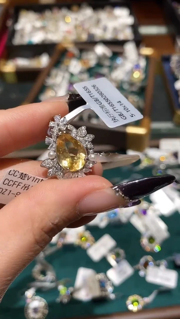 吊坠(不含链)银S925镶嵌黄晶楚楚珠宝中古甄选不退换