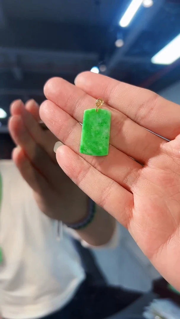 【闪购商品】翡翠颈饰18K金镶嵌缅料A货/支持复检/一件