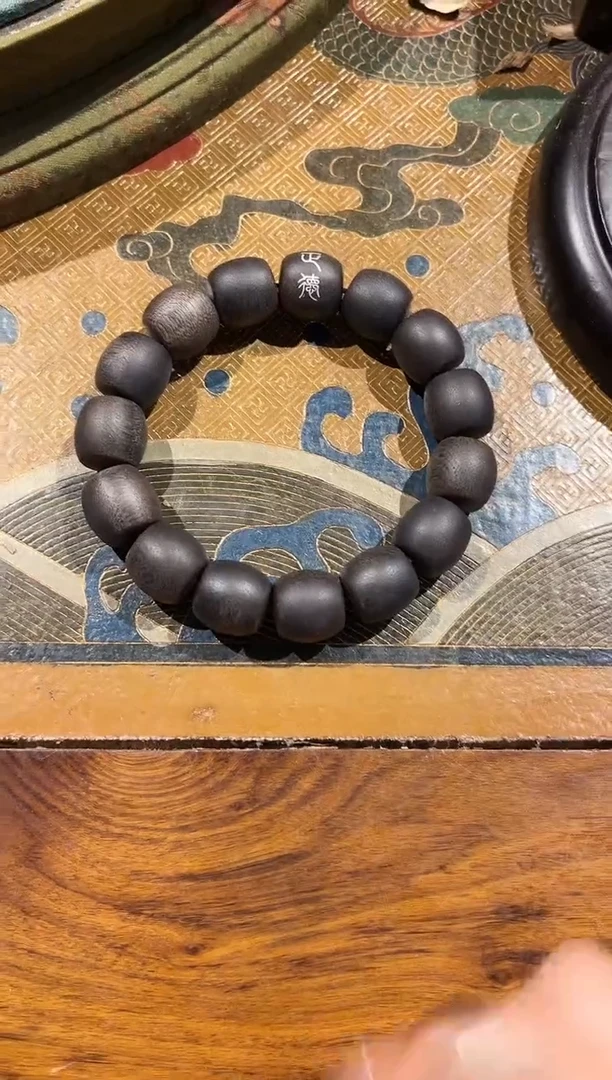 【闪购商品】沉香木手串01 白棋楠桶珠带标沉香手串
