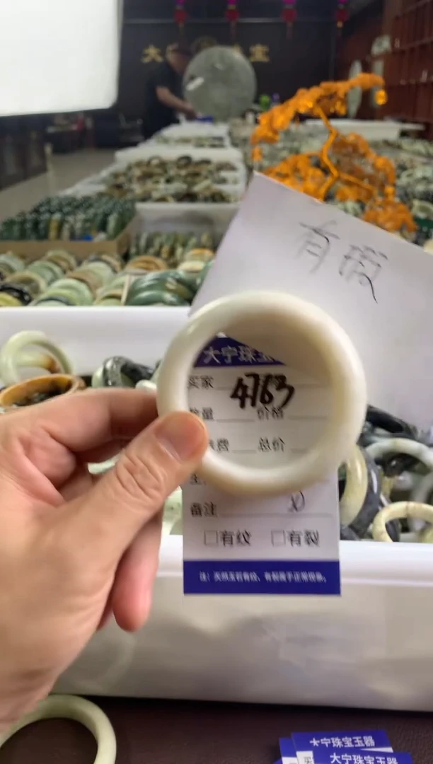 蛇纹石玉未镶嵌手镯4763