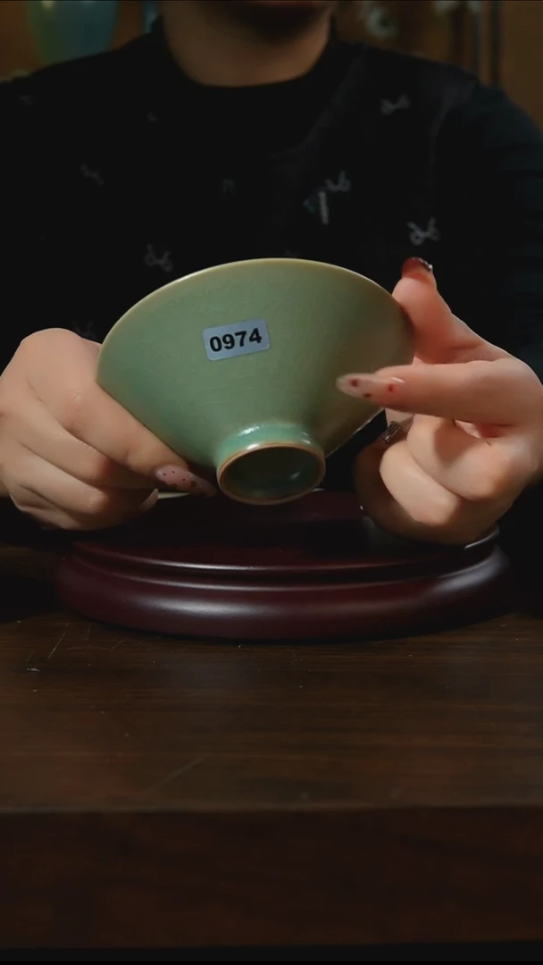 杯子瓷玉*渔974斗笠杯