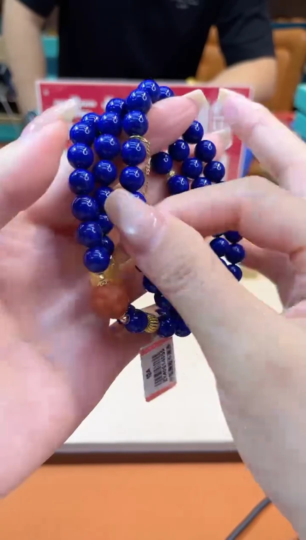 18K金镶嵌青金石手链@@ZY40514055