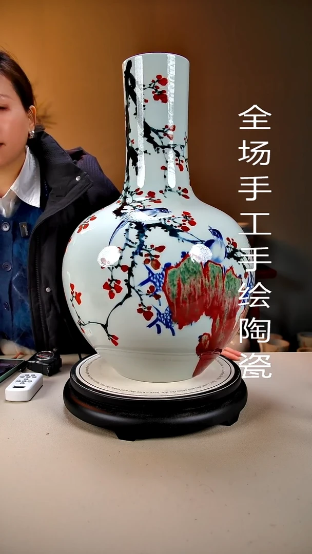 摆件陶景德镇手绘陶瓷37