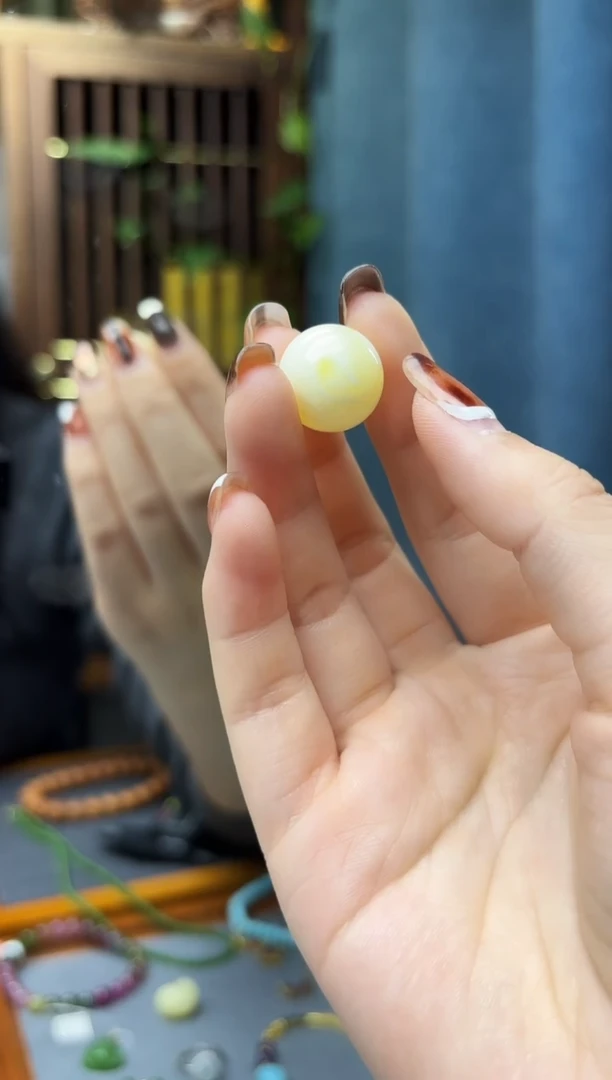 裸石蜜蜡未镶嵌蜜蜡单珠配饰YN