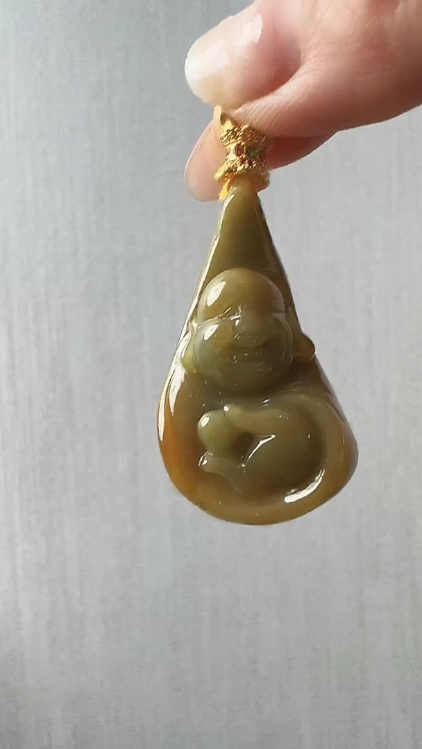 颈饰未镶嵌翡翠佛公