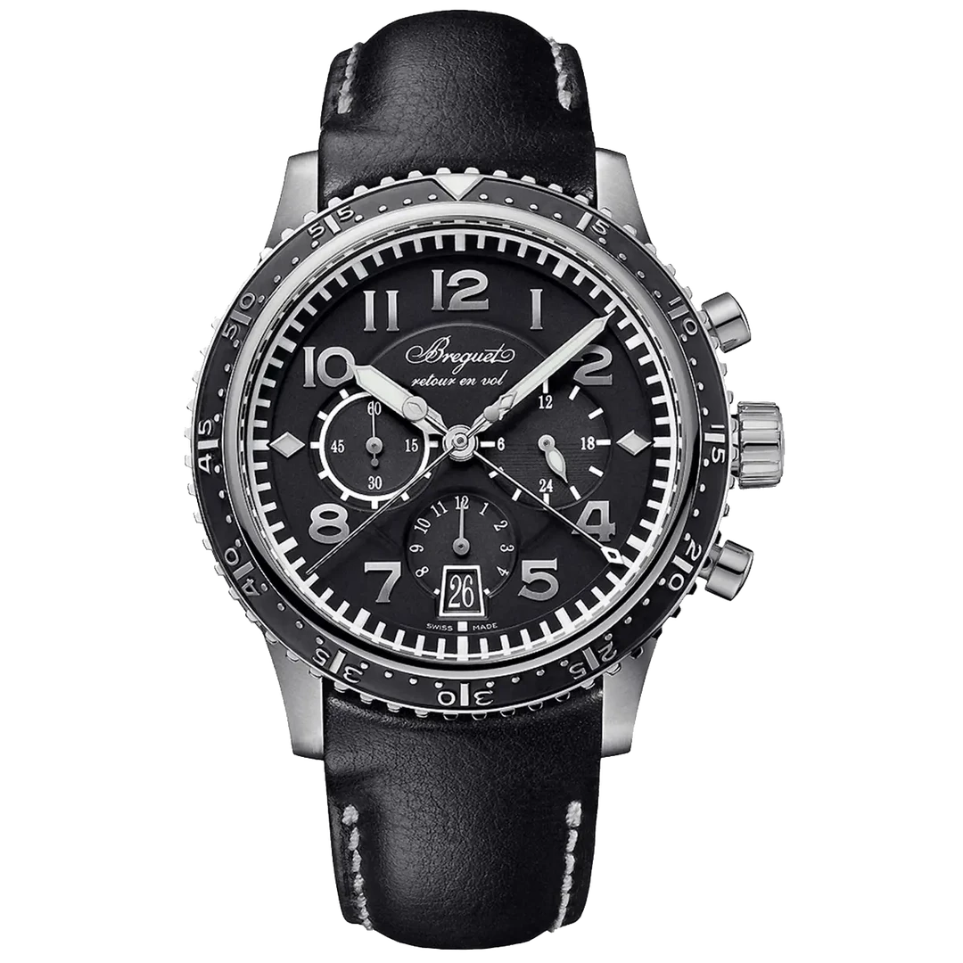 99新 BREGUET/宝玑 TYPE XX系列钛金属机械男表3810TI/H2/3ZU单表