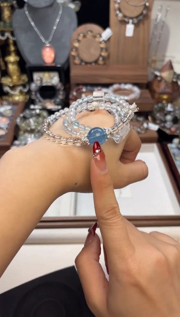 【闪购商品】水晶手链未镶嵌海蓝宝