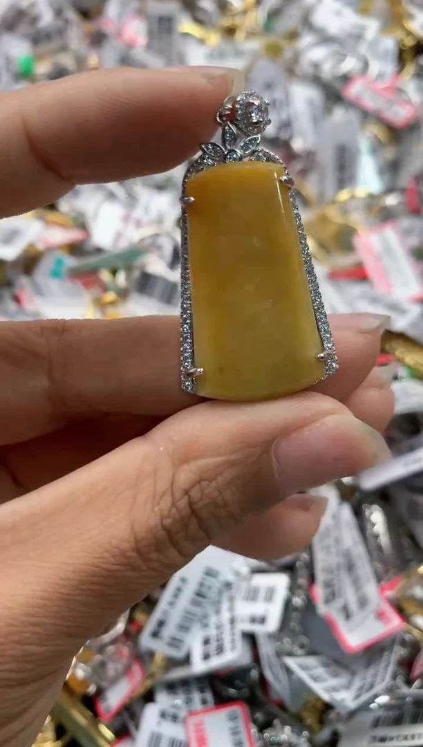 银S925镶嵌戒指翡翠777   9