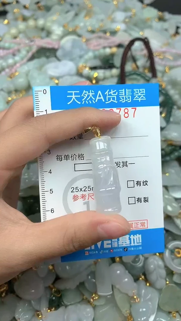 颈饰未镶嵌翡翠净货挂件-0787