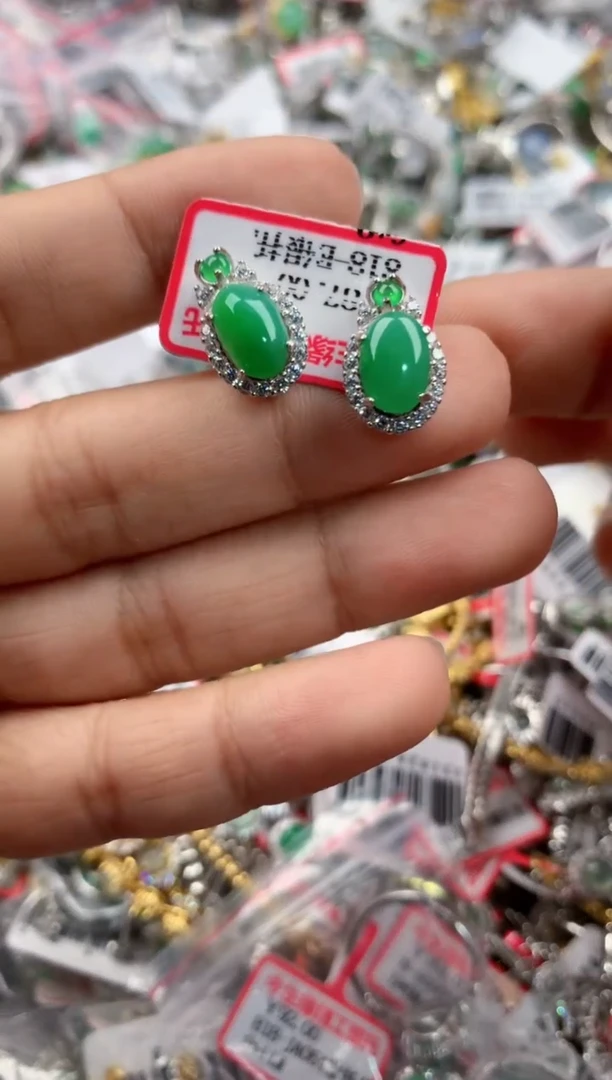 银S925镶嵌戒指翡翠1111-----8