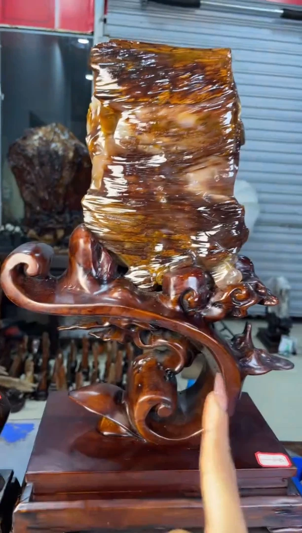 未镶嵌摆件硅化玉37