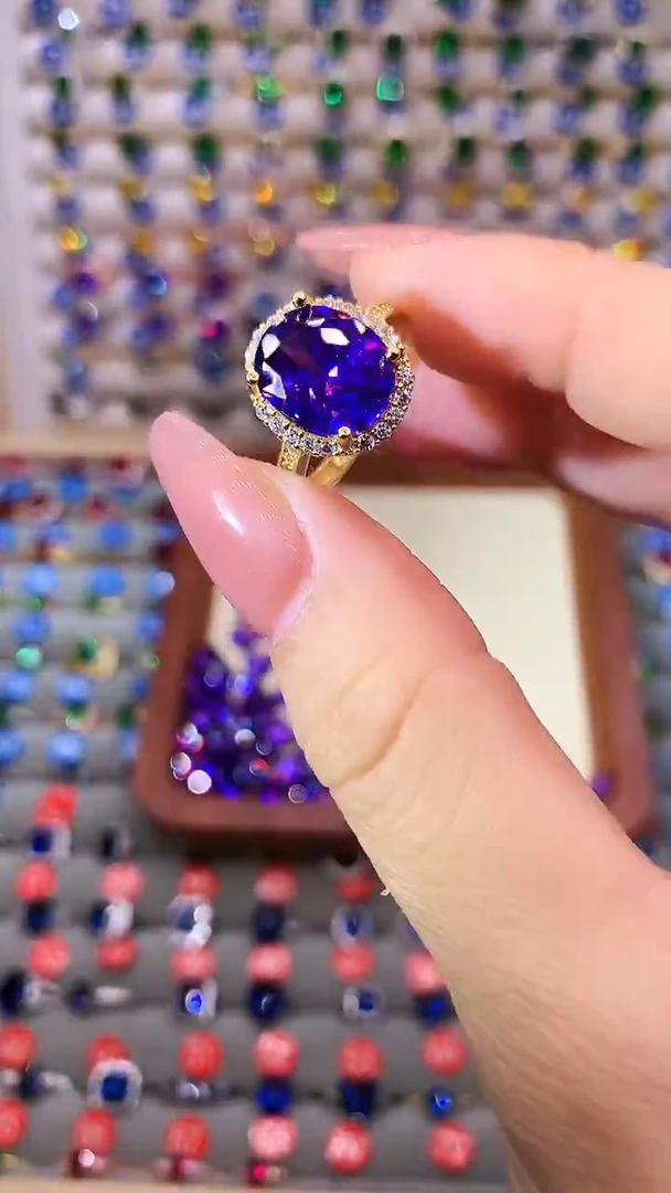 烟晶戒指银S925镶嵌......