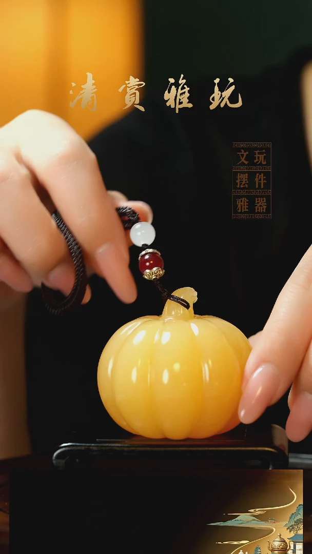玉《福瓜》手把件摆件