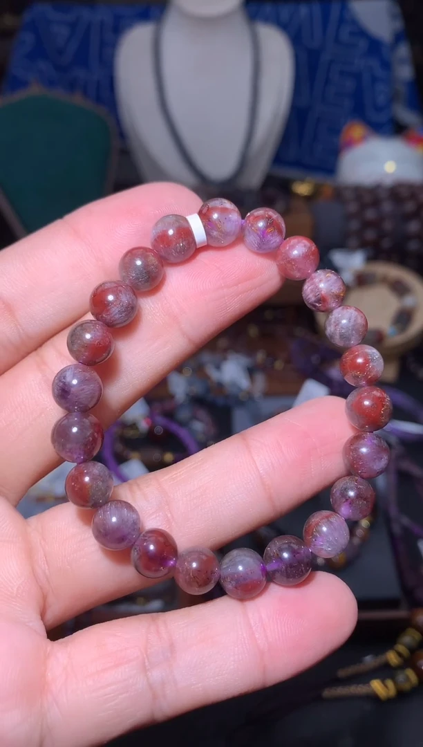 未镶嵌珠宝半成品水晶极光四色天眼手串