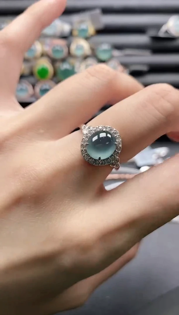 【闪购商品】翡翠戒指银S925镶嵌1111