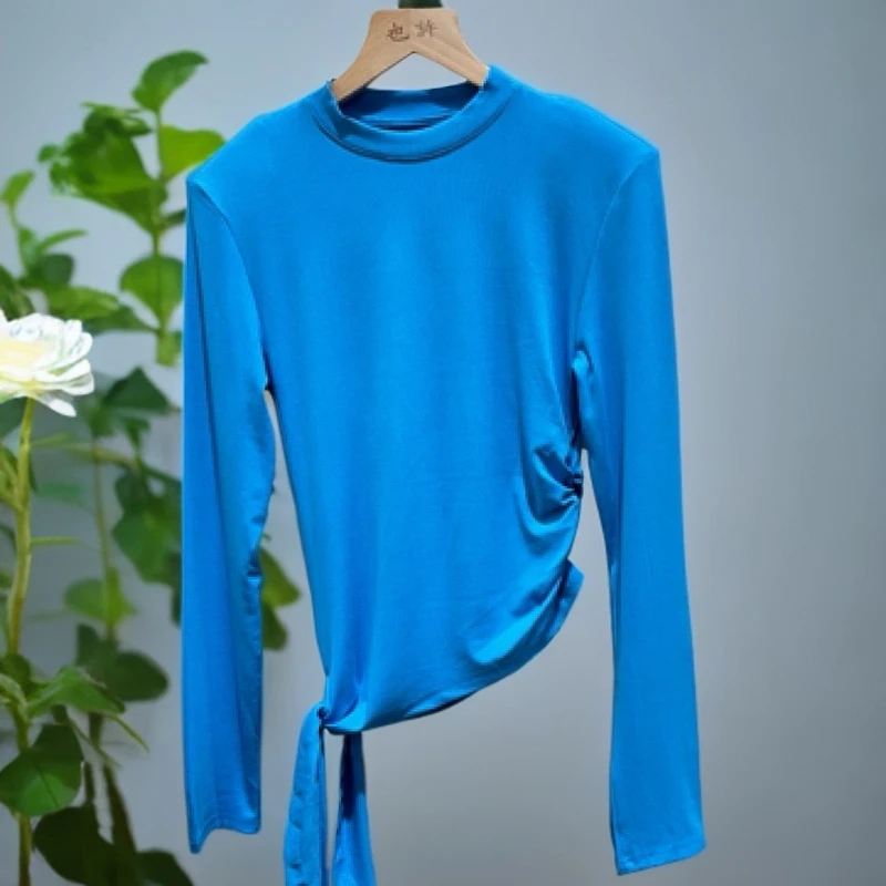 纯棉不规则垫肩上衣内搭