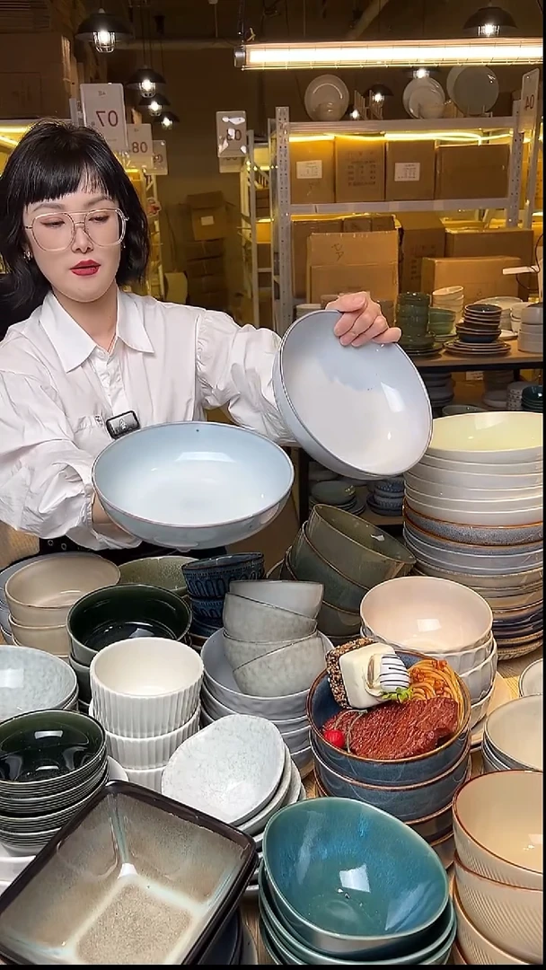 瓷74外贸尾货窑变釉下彩默认微瑕