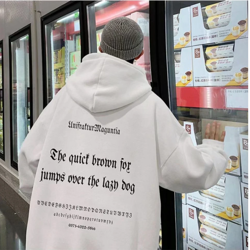 特大码300斤重磅卫衣男秋冬季连帽衫vintage美式百搭休闲复古外套