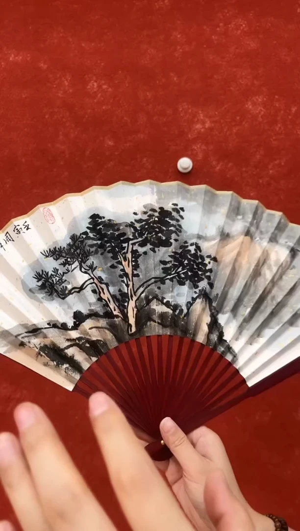 国画12.30zz-福利-不带国检证书-国画扇子38